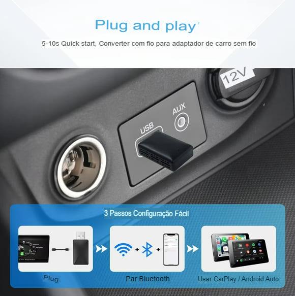 Adaptador Carplay e Android Auto Smart Pro