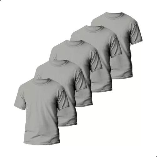 Kit 5 Camisetas Básicas Masculina Dry Fit Lisa Tradicional