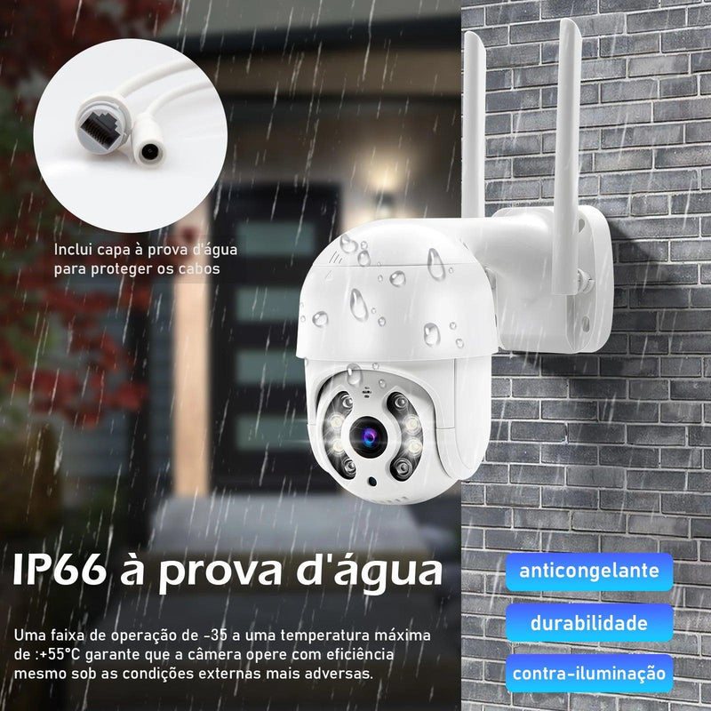 Câmera de Segurança Wifi À Prova D'Água 4K Ultra HD