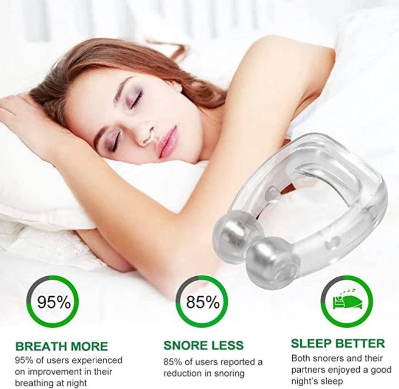 Dispositivo Anti Ronco Clipe Nasal de Silicone para Dormir