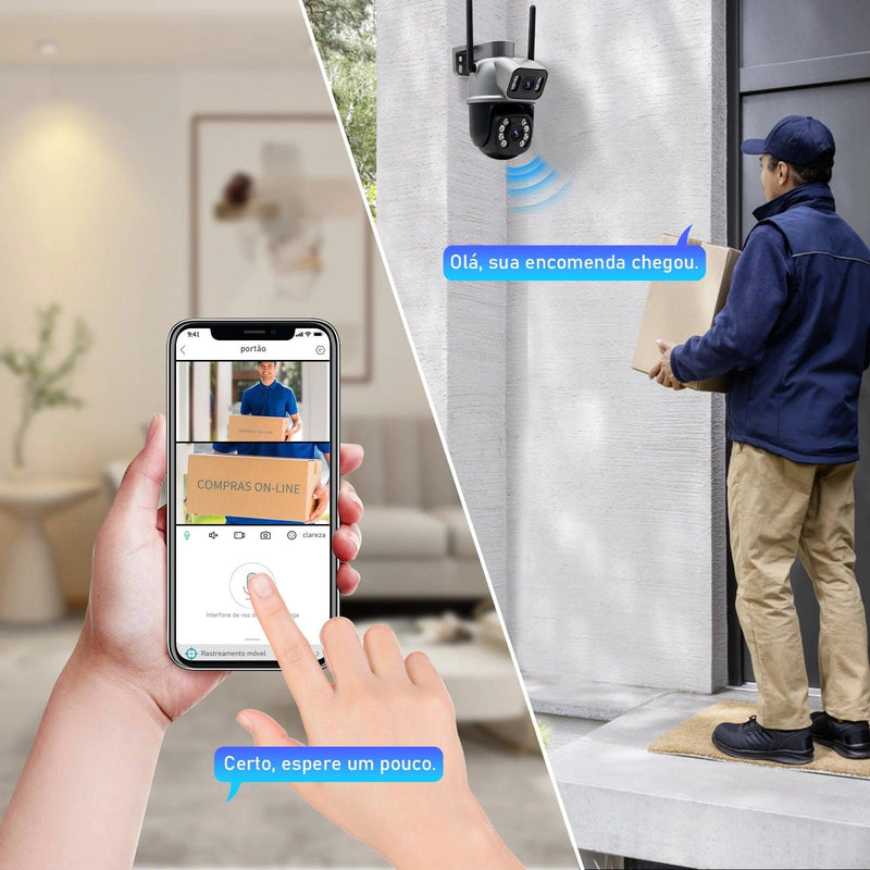 Câmera de Segurança Wifi À Prova D'Água 4K Ultra HD