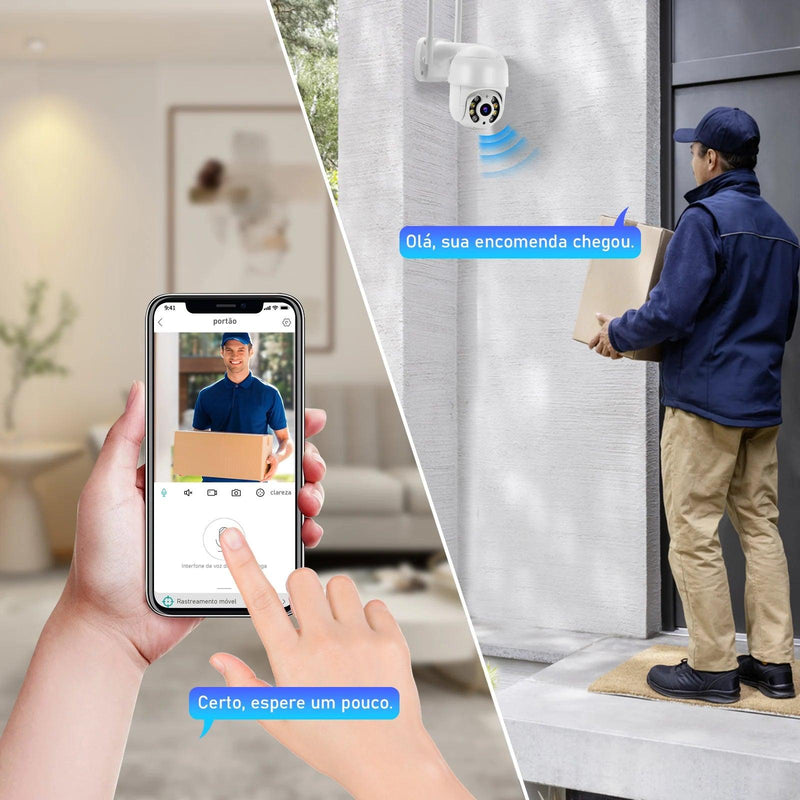 Câmera de Segurança Wifi À Prova D'Água 4K Ultra HD